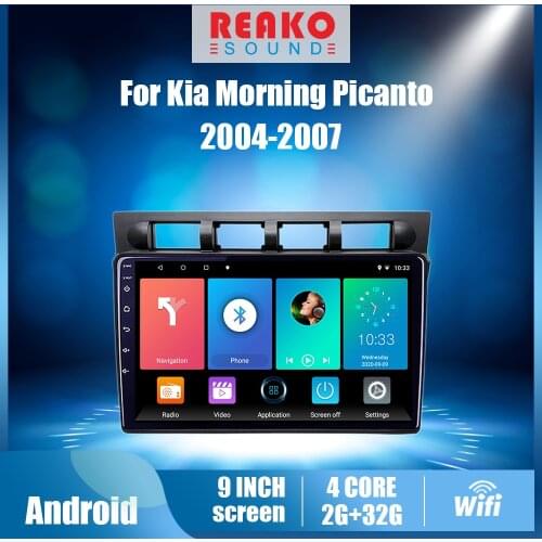 REAKOSOUND 2 Din Android 9'' Radeo For Kia Morning Picanto 2004-2007 Car Stereo Autoradio WIFI GPS Navigation Multimedia Player