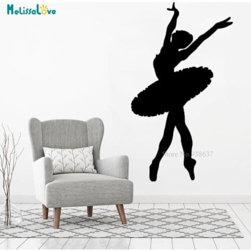 Ballerina Ballet Wall Decals Female Dancer With Excellent Figure Home Décor Girls Baby Room Murals Removable Unique Gift BB319