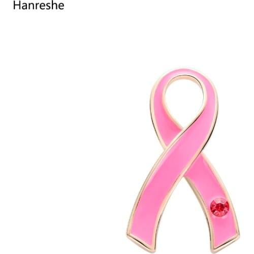 Cute Ribbon Shape Lapel Pin Metal Women the Christmas Gift Red Crystal Brooch Medical Jewelry Accessories Pink Enamel Pin Badge