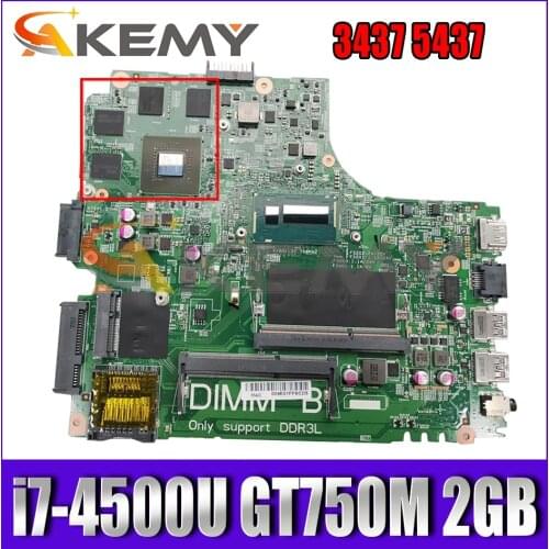 CN-01C6NT For DELL inspiron 3437 5437 Laptop motherboard 12307-2 MB PWB:VKJ89 01C6NT With i7-4500U GT750M 2GB-GPU 100% Full Test
