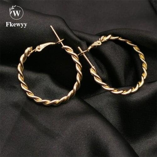 Fkewyy Vintage Earrings For Women Boho Jewelry Hoop Designer Earring Goth Accessories Alloy Modern Womens Earrings 2021 Party