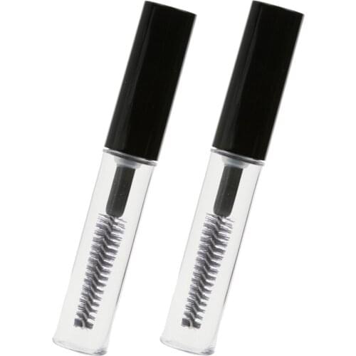 2pcs 4ML Empty Refillable Mascara Bottle with Eyelash Wand Applicator Cosmetic Makeup Sample Container Tubes New