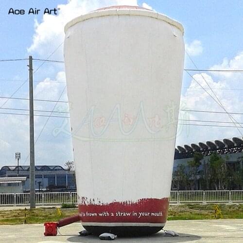 Giant bottle model inflatable Summer cold drink cup,ice bottle with logo prints for sale