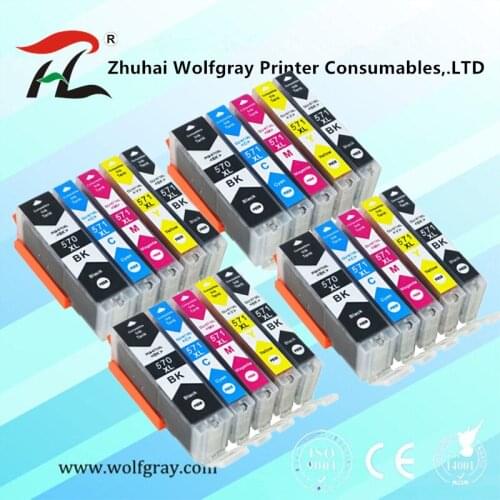 4sets pgi-570xl PGI570 570xl PGI-570 CLI-571 Compatible Ink Cartridge For Canon PIXMA MG5750 MG5751 MG5752 MG5753 MG6850 printer