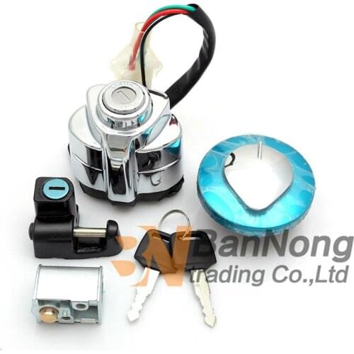 Free Shipping motorcycle Ignition Switch Lock Fuel Gas Cap Key 1 Set for Honda VLX400 CA250 Steed 400 600 VT400 shadow400