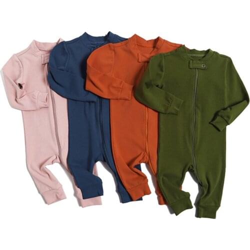 Spring Baby Boys Girl Rompers Baby Girl Long Sleeve Pure Color Rompers Autumn Baby Boy Girl Newborn Rompers Clothes