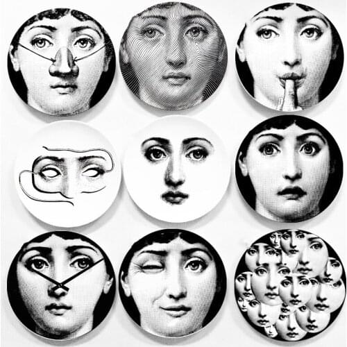 Lina Plates Decorative Ceramic Wall Hanging Background Decor Tema Art Home Office Bar Craftes Milan Plate