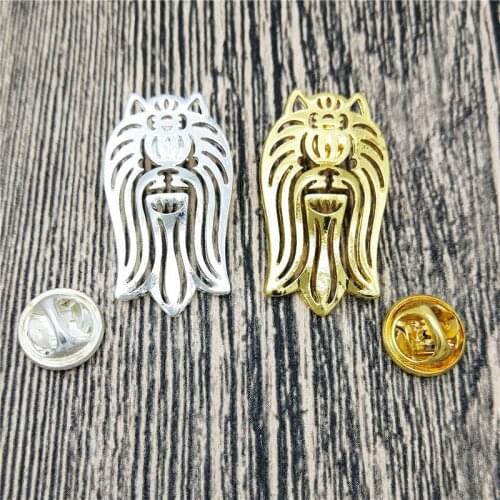 LPHZQH Trendy Cute Yorkshire Terrier Broches And Pins Collar Pin Jewelery Clothing Accessories Mens Gift