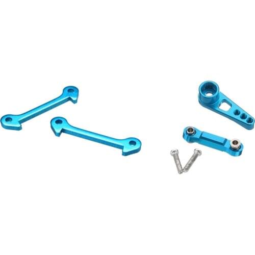 2 Pcs Metal Lower Suspension Arm Part & 1 Set 25T Servo Arm Horn Servo Pull Rod