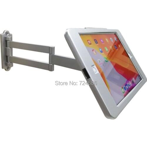 For 10.2 inch ipad security wall mount holder support with anti-theft lock enclosure mounting for 10.5 / 11 / 9.7 / 10.9 iPad