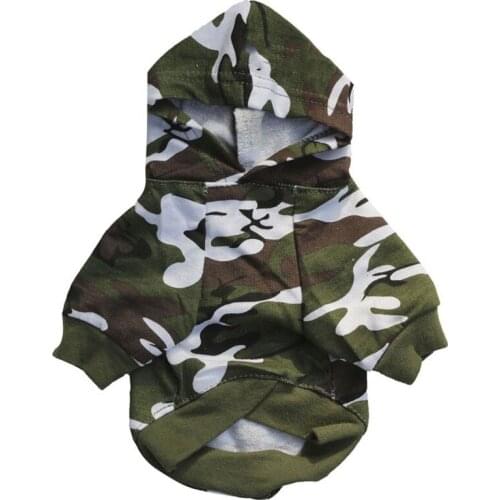 New Pet Dog Camouflage Hooded Clothing For Small Medium Puppy Casual Coat Army Green Outwear Jackets Cotton Clothes Hot sale