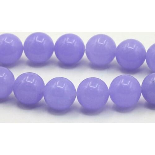 Wholesale 12mm Purple Chalcedony Stone Round loose beads DIY Women Girl Manual jewelry Accessories making design Ornaments 15