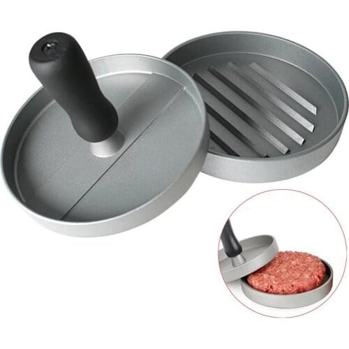 12cm High quality Round Shape Hamburger Press Aluminum Alloy Hamburger Meat Beef Grill Burger Press Kitchen Food Mold