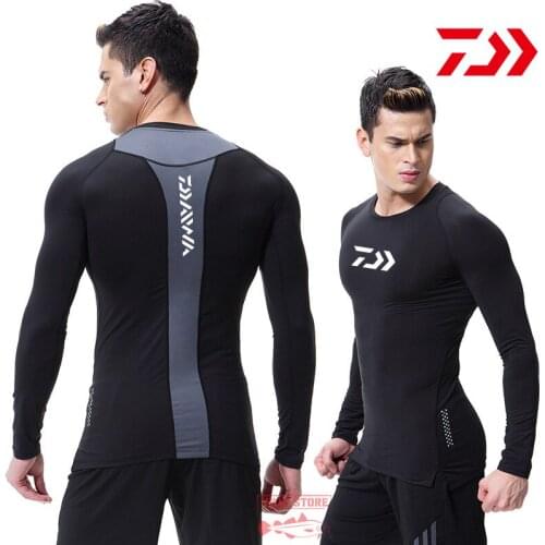 Daiwa Fishing Shirt Men Quick Dry Clothing for Fishing Breathable T Shirt Fitness Sports Long Sleeve T-shirt New Fishing Clothes
