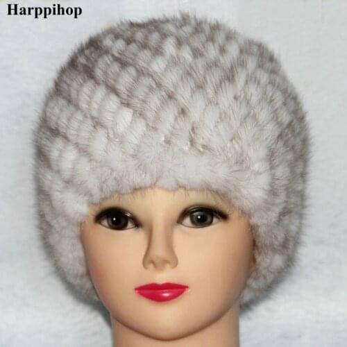 Mink hair hat quality quinquagenarian Women womens fur hat autumn and winter