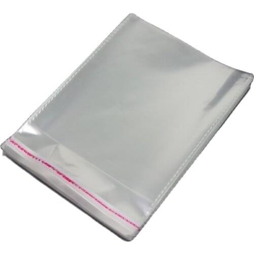 Width=11cm, Clear OPP Bags with self adhesive tape seal, Resealable Opp Bag Plastic Bag 0.05mm Thickness