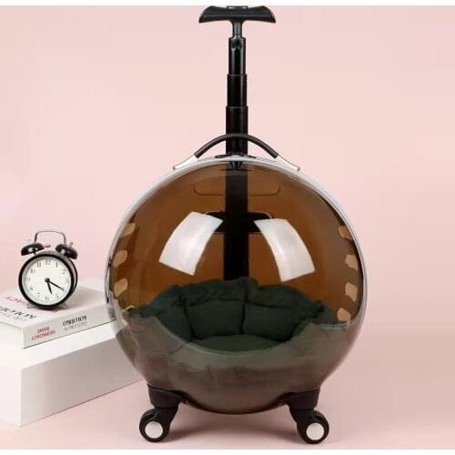 TT Cat Bag Outdoor Portable Trolley Case Space Capsule Cat Backpack Diaper Bag Large Capacity Transparent