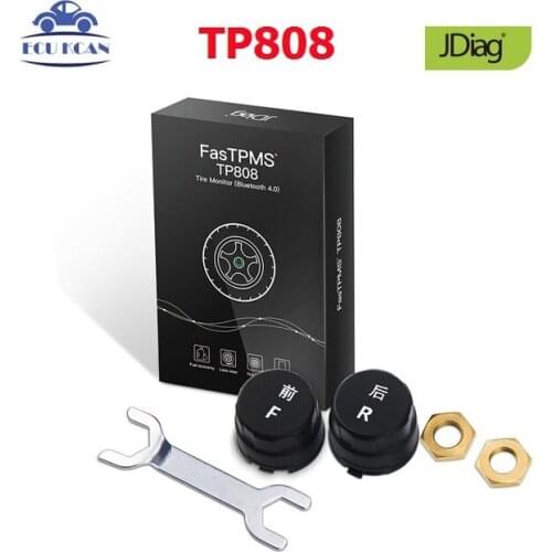 JDiag FasTPMS TP808 Motor Testers TPMS Bluetooth Car Motorcycle Tire Pressure Monitor Automobiles Sensors Tyre Temperature Alarm
