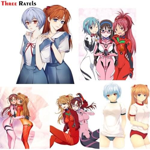 Three Ratels F330 Ayanami Souryuu Asuka Langley Cute Cartoons Guitar Luggage Waterproof Skateboar School Sticker Auto Decor