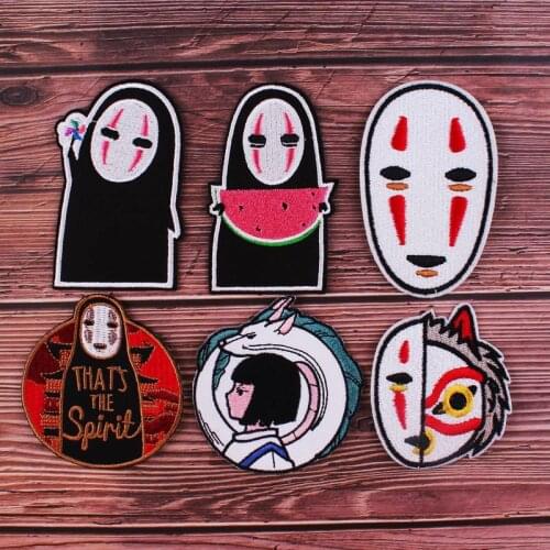 Spirited Away Movie Cartoon Patch Iron On Patches For Clothing Japen Stripes On Clothes Miyazaki Hayao Patch Applique Badges