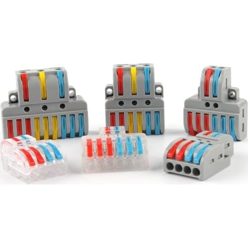 Universal Quick wire cable connector SPL 2 in 4/6 out 3 in 6/9 out Push-in Splitter Fixed with screw holes Home terminal block