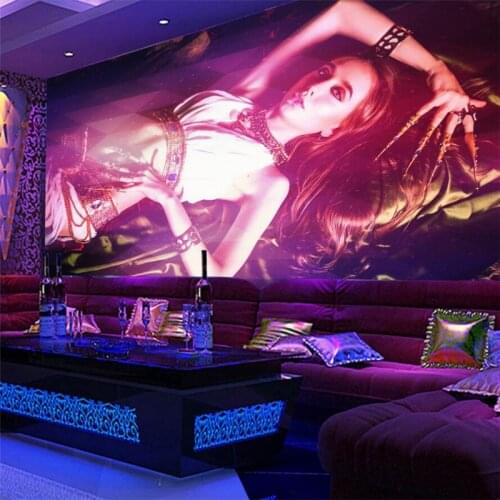 Wellyu European and American nightclub sexy beautiful background wall ktv decorative wall custom large mural wallpaper