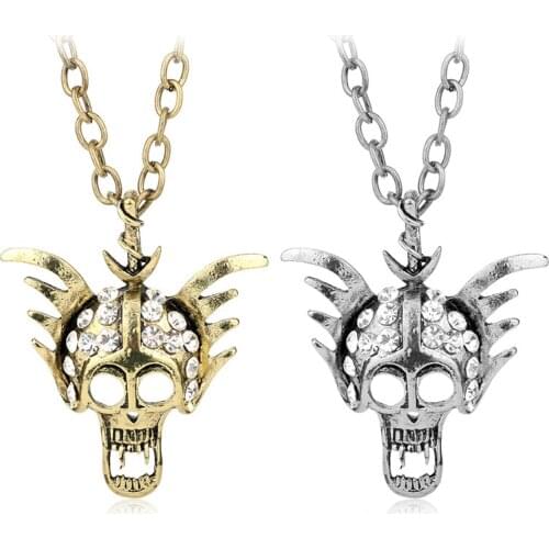 MQCHUN Jewelry Harly Quinn glass Snap Button Jewelry Skull head Charm Pendant Necklace Special Skull Necklace-30