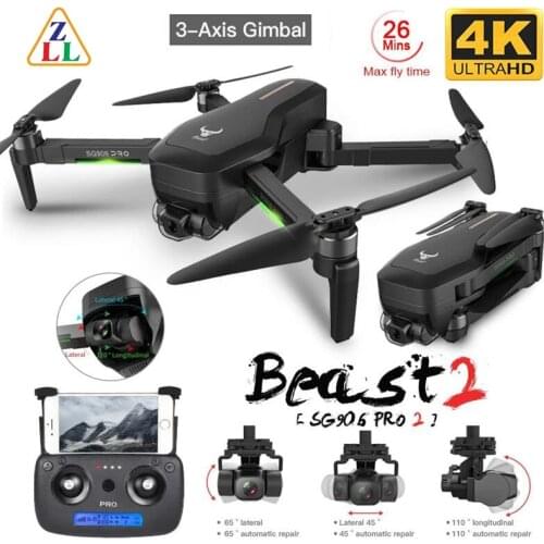 ZLRC SG906 PRO 2 GPS Drone With 3-axis Anti-shake Self-stabilizing Gimbal Wifi FPV 4K Camera Brushless Quadcopter VS F11 PRO