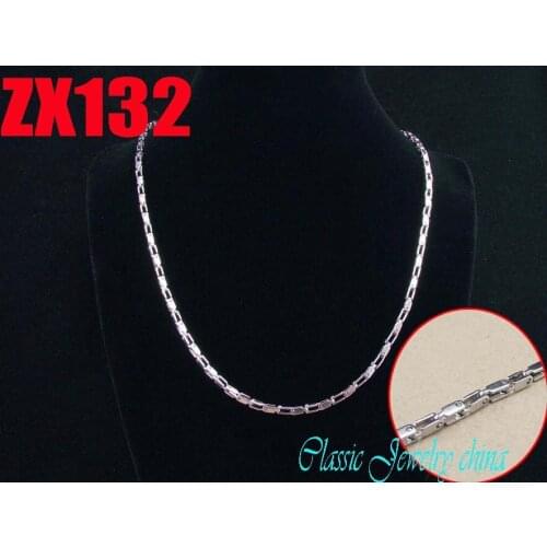 2.5mm U-shape chain stainless steel necklace women male fashion necklace chains sweater chain 20pcs ZX132