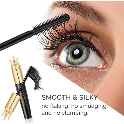 4D Black Thick Silk Fiber Lash Mascara Waterproof Mascara For Eyelash Extension Lengthening Eye Lashes Cosmetics
