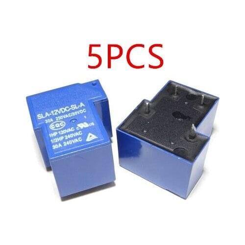 5pcs/lot Relay Relay SLA-12VDC-SL-A 4-pin set of normally open 12VDC 30A 250VAC T90