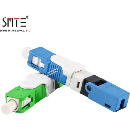 50pcs/lot Fast connector FTTH embedded SC APC UPC cold connector single mode