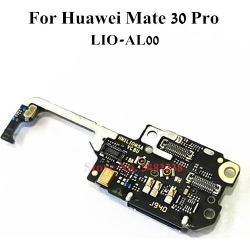 100% Original For Huawei Mate 30 Pro LIO-AL00 Microphone Antenna Flex Cable MIC Antenna SD/SIM Reader Booth Connector Parts
