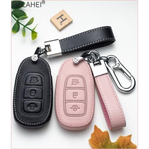 Car Key Case Cover For Hyundai Elantra i30 i40 ix35 KONA Solaris HB20 Veloster SR Grandeur Ig Accent Santa Fe Palisade Accessory