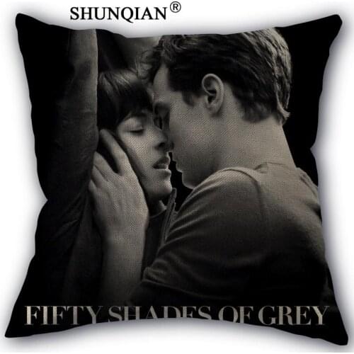 Fifty Shades Darker Pillowcase Cotton Linen Square Zippered Pillow Cover Unique Design Customize Your Picture 45x45cm one side