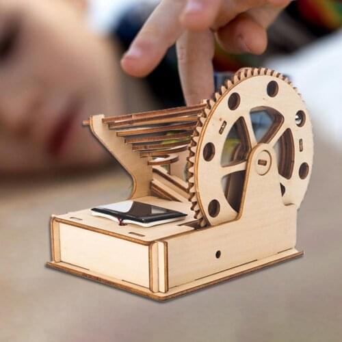 Wooden Puzzle DIY Assembly Solar Powered Handcraft 3D Educational Model Toys for Kids Children Parent-child Interactive Toys