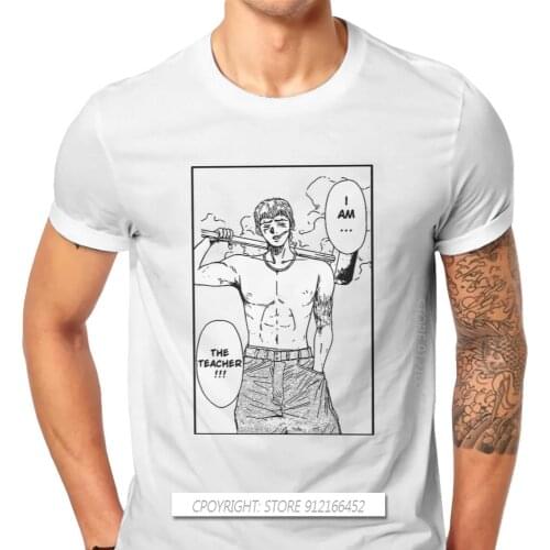 Great Teacher Onizuka GTO Eikichi Azusa Manga Pure Cotton TShirt Hammer Elegant T Shirt Leisure Men Tees Shirt New Design Trendy