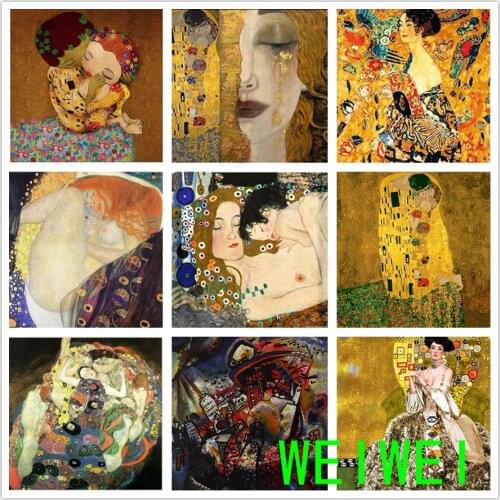 Gustav Klimt Diamond Painting World Famous Painter Abstract Art Cross Stitch Diamond Embroidery Mosaic Handmade Home Decor Gift