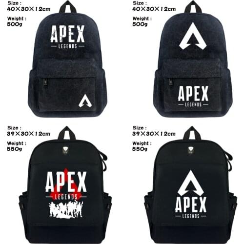 Game Apex Legends Canvas Backpack Teenager Student Zipper Casual School Bag Fashion Rucksack Travel Laptop Bag Bookbag