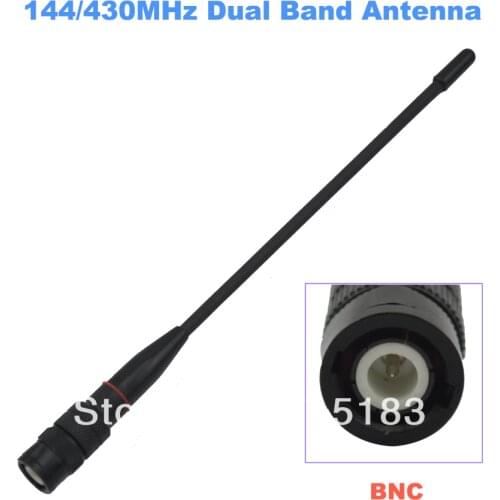 J0125A BNC Connector 144/430MHz Dual Band Antenna for Portable Two-way Radio