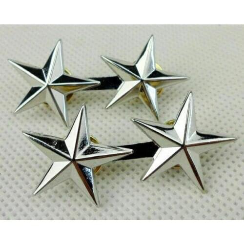 CLASSIC MILITARY PAIR WW2 US ARMY OFFICER 2 STAR MAJOR GENERAL RANK BADGES PIN - World military Store