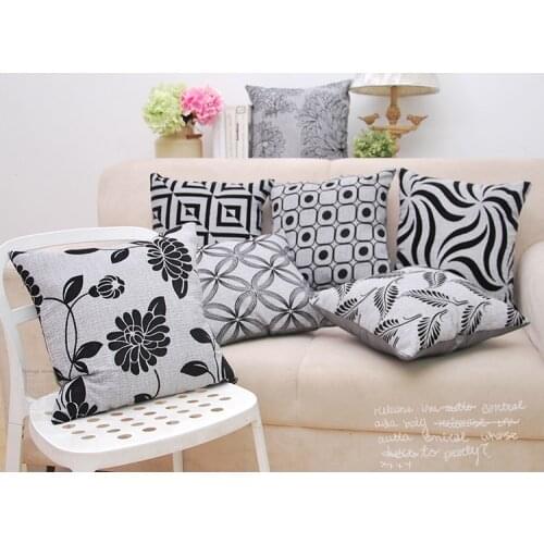European minimalist black and white Pillowcase cushion sets home decoration pillow cases