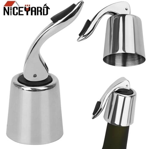 NICEYARD Reusable Wine Stopper Bottle Stoppers Stainless Steel Bottle Plug Bar Tools Kitchen Accessories