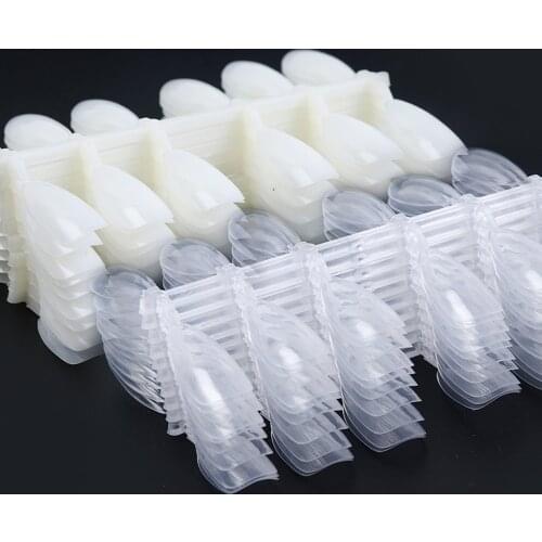 10pcs/lot False Nail Tips Set Clear Nature Oval Full Cover Nail Art Practice Manicure Tool For Extend Gel Polish Display SA1030