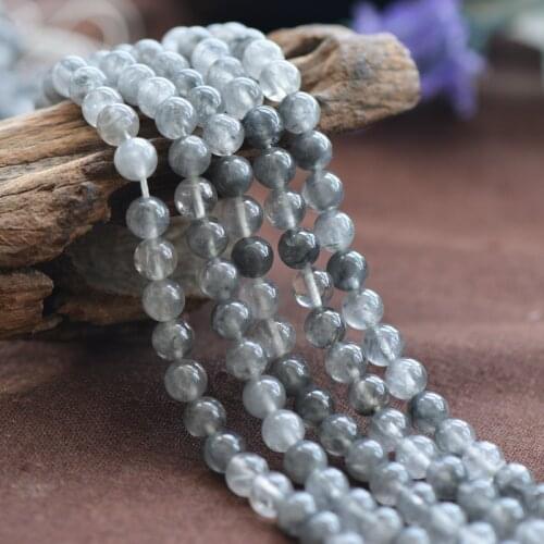 Joanlyn Grade A Natural Cloud Quartz Beads NOT Dyed 6mm 8mm Smooth Polished Round 15 Inch Strand CD03