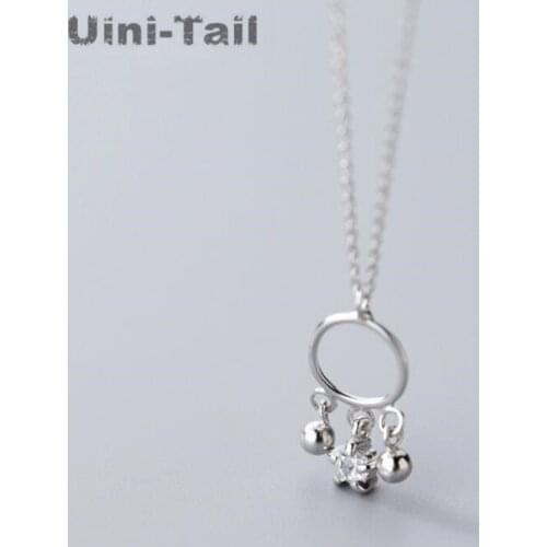 Uini-Tail new hot 925 sterling silver dream catcher star necklace literary small fresh student short necklace chain red jewelry