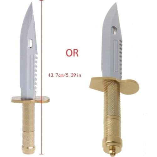 Knife Shape Ballpoint Pen Blue Ink School Office Stationery Writing Tools Gift