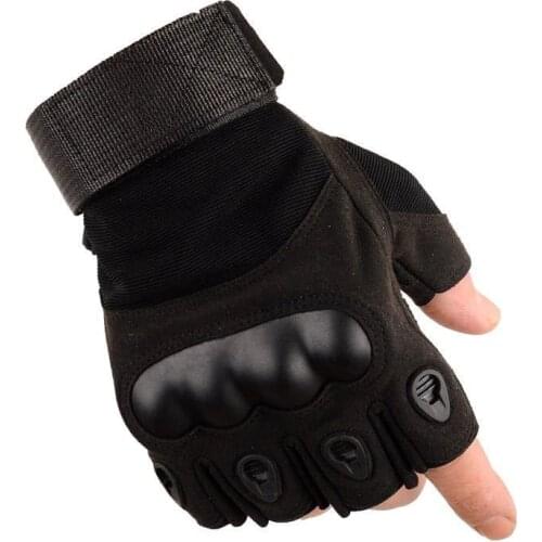 Fingerless Tactical Gloves Military Army SWAT Soldier Shooting Paintball Airsoft Carbon Hard Knuckle Half Finger Gloves Men