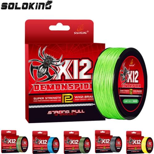Fishing Line 12 Strands PE Braided Fishing Line 30-145LB Super Strong Multifilament Smooth Carp Trout Line Fishing Tackle