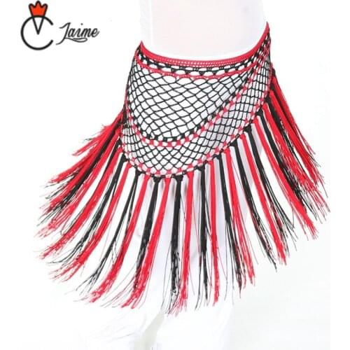 Belly dancer belts belly dancing hip belt Hand Crochet Women Wrapped Belt Tribal Belt Triangle Hip Scarf